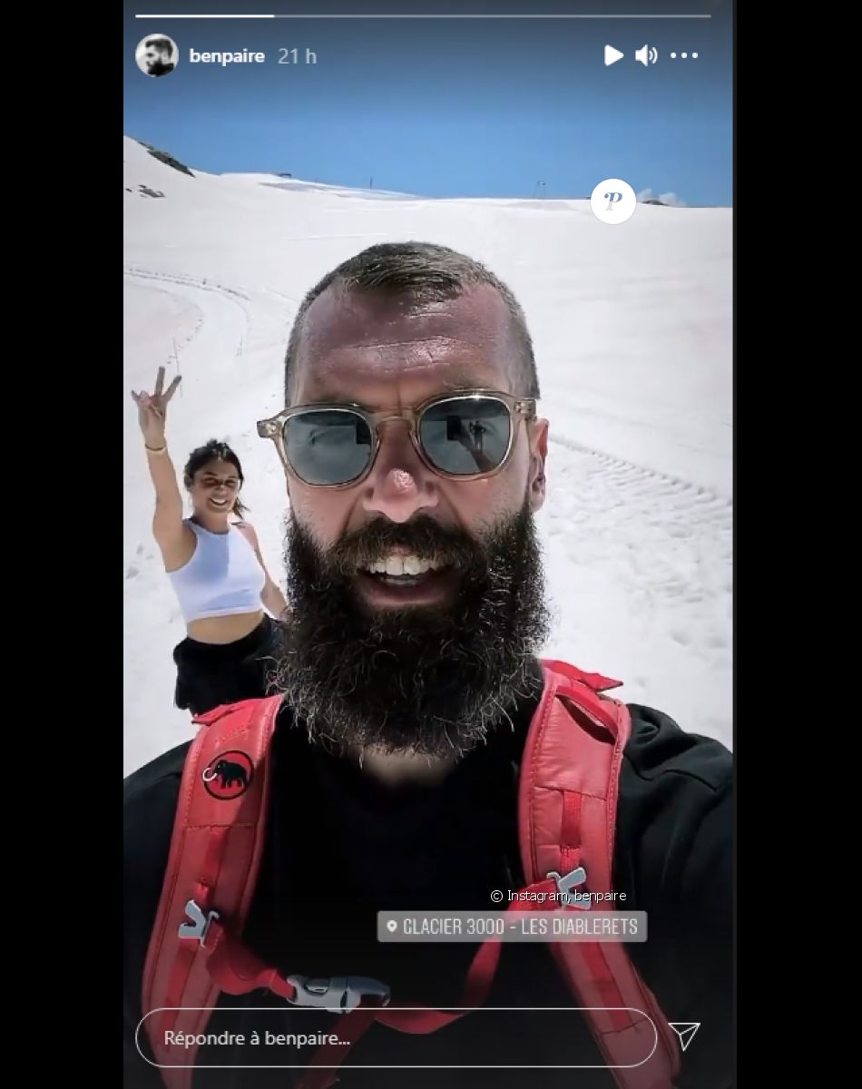 Benoît Paire en vacances à la montagne avec Julie Bertin (La Villa des coeurs brisés) - Instagram