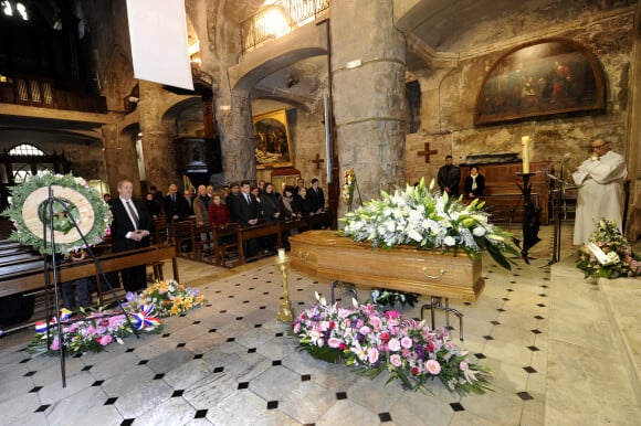 Obsèques de Jeanne Pasqua, la femme de Charles Pasqua, en la cathédrale Notre-Dame-du-Puy à Grasse, le 12 février 2016. © Harley/Bestimage