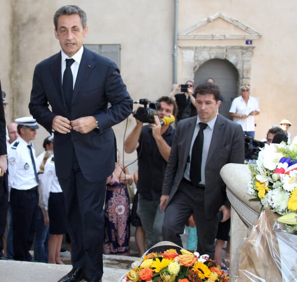 Nicolas Sarkozy - Obsèques de Charles Pasqua en la cathédrale Notre-Dame du Puy à Grasse, le 7 juillet 2015.