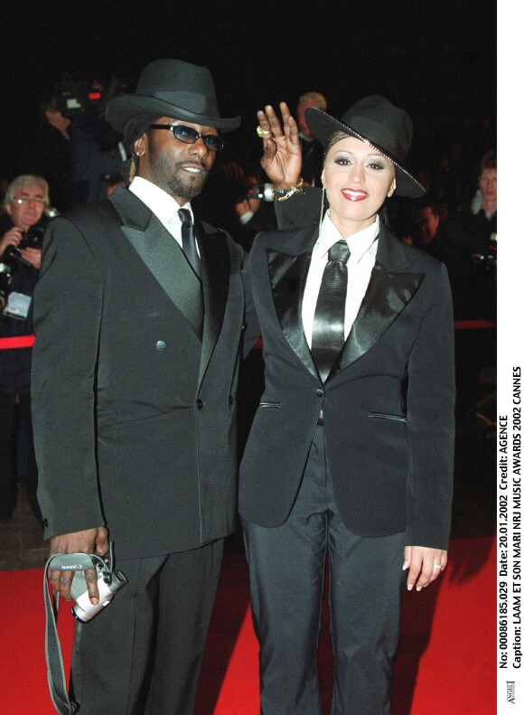 Robert Suber et Lââm aux NRJ Music Awards à Cannes, en 2002.