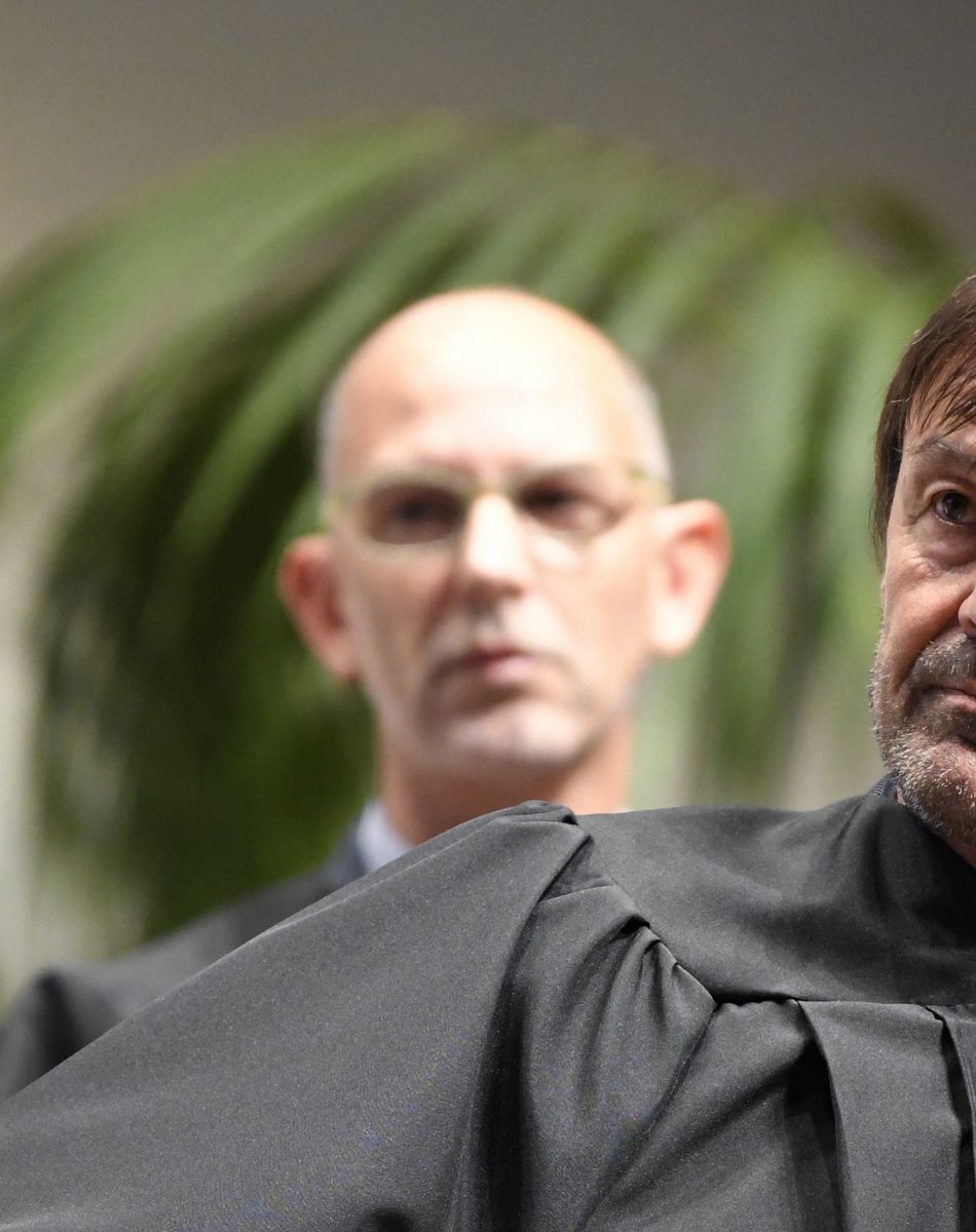 Cérémonie de remise des insignes de Docteur Honoris Causa à Nicolas Hulot lors de la rentrée académique de l'Université de Mons, Belgique le 10 octobre 2019.