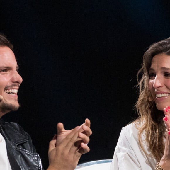 Exclusif - Laury Thilleman et son mari Juan Arbelaez - Enregistrement de l'émission "La Chanson secrète 9" à la Seine musicale à Paris, diffusée le 27 novembre sur TF1 à 21h05 © Gaffiot-Moreau / Bestimage 