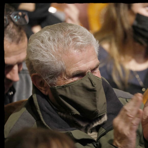 Exclusif - Claude Lelouch - Soirée "L'année de la déprime (et même un peu plus...)" aux Folies Bergère à Paris. Le 29 novembre 2021. © Alain Guizard / Bestimage