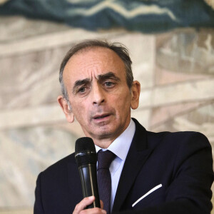 Portrait de Eric Zemmour à Paris lors d'une intervention au Cercle de l'Union interalliée le 18 novembre 2021.