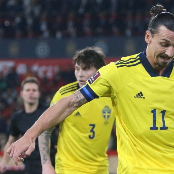 Zlatan Ibrahimovic lors du match de qualifications de la Coupe du Monde de football 2022 entre l'Espagne et la Suède au stade La Cartuja à Séville, Espagne, le 14 novembre 2021. L'Espagne a gagné 1-0. © Laurent Lairys/Panoramic/Bestimage