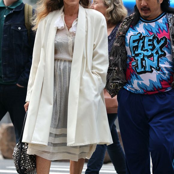 Sarah Jessica Parker, est sur le tournage de la série "And Just Like That...", la suite de Sex in the City à New York le 8 novembre 2021