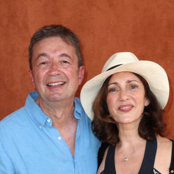 Frédéric Bouraly et Valérie Karsenti au village lors des internationaux de tennis de Roland Garros à Paris, France, le 1 juin 2019. © Jacovides-Moreau/Bestimage 