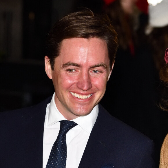 La princesse Beatrice, duchesse d'York et son mari Edoardo Mapelli Mozzi - La famille royale arrive au service de chant communautaire Together At Christmas à l'abbaye de Westminster à Londres le 8 décembre 2021.