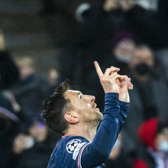 Lionel Leo Messi - Match de Ligue Des Champions "PSG - Bruges" (4-1) au Parc des Princes à Paris le 7 décembre 2021. © Cyril Moreau/Bestimage