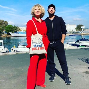 Cécile Bois et son ami Raphaël Lenglet à Sète.