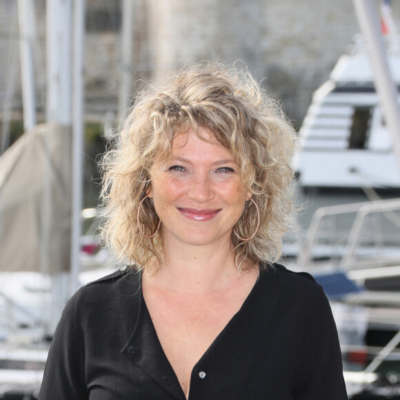 Thierry Godard et Cécile Bois - Photocall du téléfilm "Meurtre à Sarlat" lors de la 19ème édition du Festival de la Fiction TV de la Rochelle, France, le 16 septembre 2017. © Patrick Bernard/Bestimage