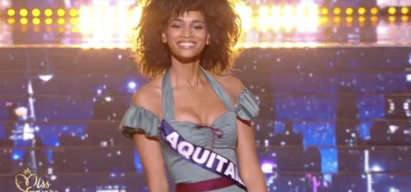 Miss Aquitaine 2021 : Ambre Andrieu, 22 ans, 1,78 m, étudiante en dernière année d'ingénierie en Physique-Chimie. Election Miss France 2022 sur TF1, le 11 décembre 2021.