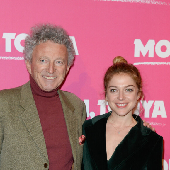 Nelson Monfort et sa fille Victoria - Avant-première du film "Moi, Tonya" au cinéma l'UGC Normandie à Paris le 15 janvier 2018. © Coadic Guirec/Bestimage 