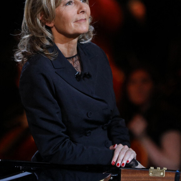 Exclusif - Claire Chazal - Enregistrement de l'émission "Le grand échiquier" à Paris, présentée par C.Chazal, et diffusée le 20 décembre sur France 3. Le 25 Novembre 2021 © Dominique Jacovides / Bestimage