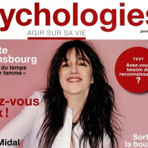 Charlotte Gainsbourg en couverture du magazine "Psychologies".