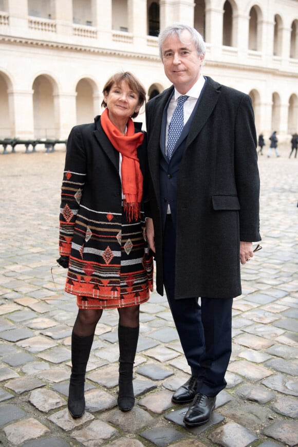 Prince Stephane Belosselsky and Princess Agnes Belosselsky - Baptême du prince Joachim Georges Laurent Napoléon Murat à la cathédrale Saint-Louis des Invalides, à Paris, le 12 décembre 2021.