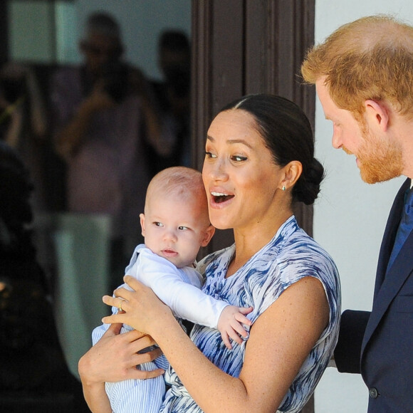 Le prince Harry, duc de Sussex, et Meghan Markle, duchesse de Sussex, avec leur fils Archie ont rencontré l'archevêque Desmond Tutu et sa femme à Cape Town, Afrique du Sud. Le 25 septembre 2019