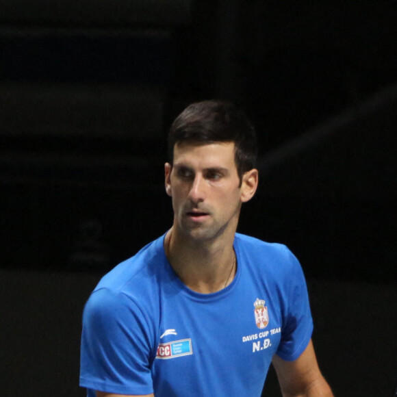 Novak Djokovic - Serbie vs Kazakhstan - Coupe Davis à Madrid le 1er décembre 2021. © Laurent Lairys/Panoramic/Bestimage