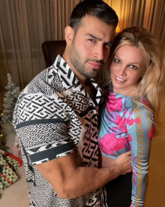 Sam Asghari et Britney Spears en décembre 2021.