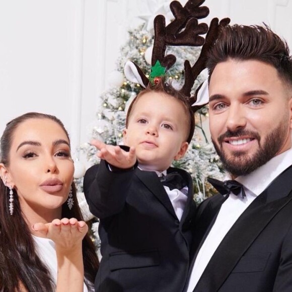 Nabilla Benattia et Thomas Vergara avec leur fils Milann