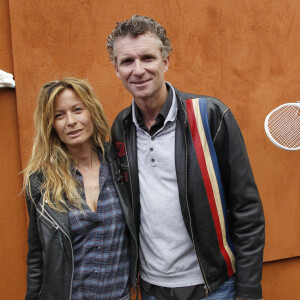 Denis Brogniart et sa femme Hortense aux 11e jour des internationaux de France de Roland Garos, le 6 juin 2012.