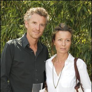 Denis Brohniart et sa femme Hortense au 13e jour des internationaux de France de Roland Garros en 2011