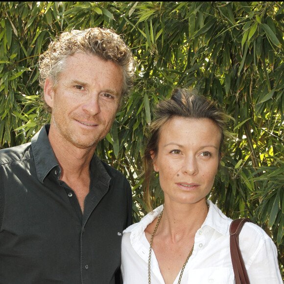 Denis Brohniart et sa femme Hortense au 13e jour des internationaux de France de Roland Garros en 2011
