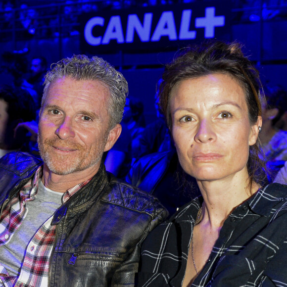 Denis Brogniart et sa femme Hortense - People au match de boxe "La Conquête" Acte 4 T.Yoka VS C.Leonet au palais des sports de Paris le 7 avril 2018 (Victoire de T.Yoka au 5 ème round) © Pierre Perusseau / Bestimage 