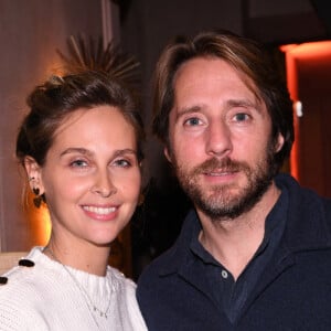 Exclusif - Ophélie Meunier et son mari Mathieu Vergne - Soirée d'inauguration du restaurant "Le Mimosa" (2 rue Royale 75008 Paris) de JF. Piège, B.Joannin (Président du Amiens SC) et B.Patou à Paris le 22 novembre 2021. © Rachid Bellak/Bestimage