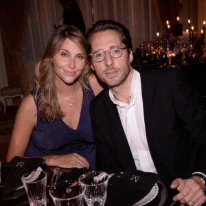 Exclusif - Ophélie Meunier (enceinte) et son mari Mathieu Vergne lors du dîner de la soirée de présentation de la collection Messika by Kate Moss à l'hôtel Ritz à Paris en marge de la fashion week collection printemps/été 2022 le 3 octobre 2021. © Rachid Bellak / Bestimage