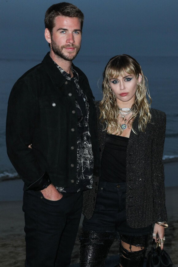 Liam Hemsworth, Miley Cyrus - Photocall - Saint Laurent présente sa collection homme printemps-été 2020 à Malibu.