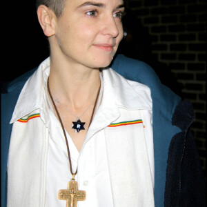 Sinéad O'Connor invitée de l'émission "The late show with David Letterman" à New York. Le 12 décembre 2005.