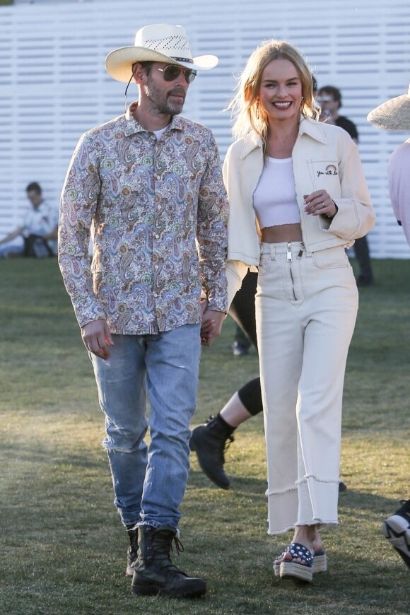 Kate Bosworth et son mari Michael Polish au Coachella Valley Music and Arts Festival, Indio, le 13 avril 2019.