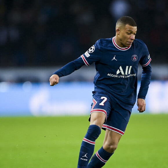 Kylian Mbappé (PSG) - Match de Ligue Des Champions "PSG - Bruges" (4-1) au Parc des Princes à Paris le 7 décembre 2021. © JB Autissier/Panoramic/Bestimage