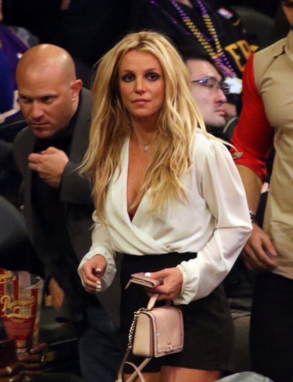 Britney Spears au match des Lakers à Los Angeles, le 29 novembre 2017. © Prensa Internacional via Zuma/Bestimage