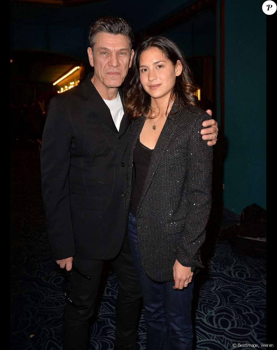 Marc Lavoine et sa compagne Line Papin à la générale de presse du spectacle musicale "Les Souliers Rouges" aux Folies Bergères à Paris, France, le 4 février 2020. © Veeren/Bestimage