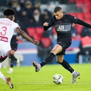 Kylian Mbappe (PSG) - Match de Ligue 1 Uber Eats "PSG - Brest (2-0)" au stade du Parc des Princes, le 15 janvier 2022.