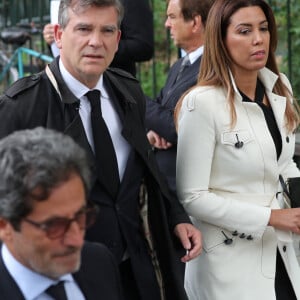 Arnaud Montebourg et sa femme Amina Walter - Hommage à Guy Bedos en l'église de Saint-Germain-des-Prés à Paris le 4 juin 2020.