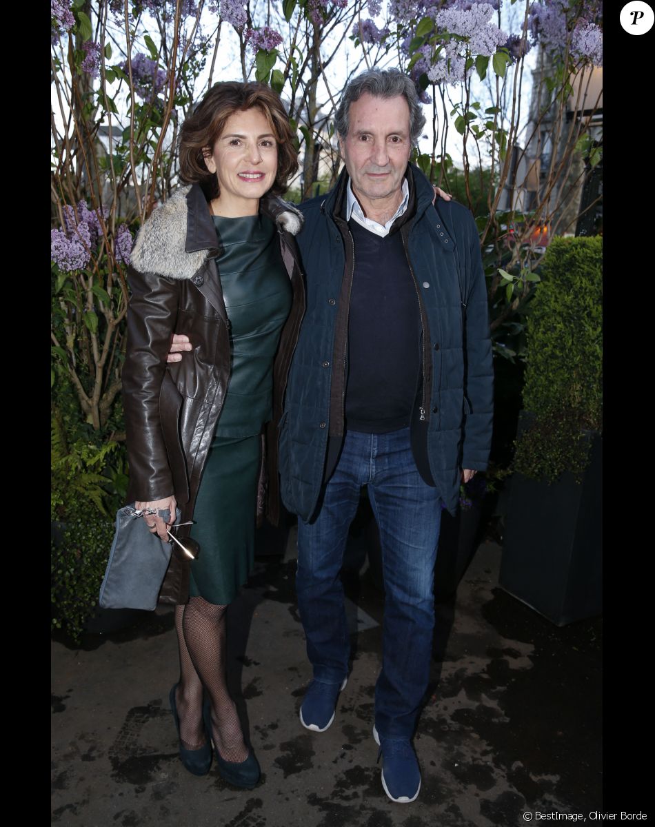 Anne Nivat et son mari Jean-Jacques Bourdin - Prix de la Closerie des Lilas 2016 à Paris, le 12 avril 2016. © Olivier Borde/Bestimage