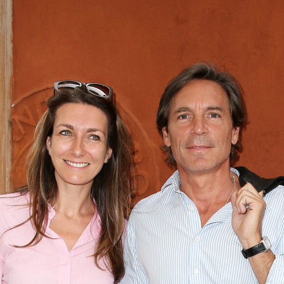 Anne-Claire Coudray et son compagnon Nicolas Vix au village des Internationaux de Tennis de Roland Garros à Paris le 8 juin 2017 © Cyril Moreau-Dominique Jacovides/Bestimage 