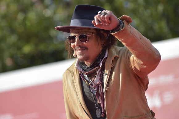Johnny Depp - Première de "Puffins" lors de la 16e édition du Festival du film de Rome le 17 octobre 2021. © Rocco Spaziani/Mondadori Portfolio via ZUMA Press / Bestimage