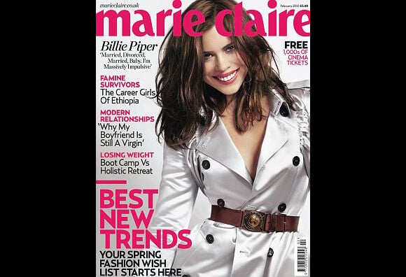 Billie Piper en couverture du Marie-Claire UK