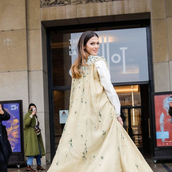 Iris Mittenaere arrive au défilé Stéphane Rolland, collection Haute Couture printemps-été 2022, au Palais de Chaillot. Paris, France, le 25 janvier 2022. © Veeren-Clovis/Bestimage