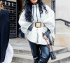 Sylvie Ortega Munos arrive au défilé Stéphane Rolland, collection Haute Couture printemps-été 2022, au Palais de Chaillot. Paris, France, le 25 janvier 2022. © Veeren-Clovis/Bestimage