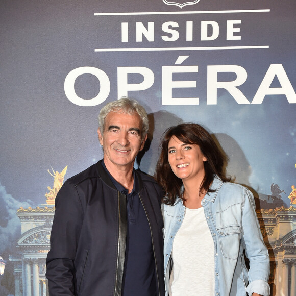 Estelle Denis et son compagnon Raymond Domenech à la première de l'escape game grandeur nature "Inside Opéra" au Palais Garnier à Paris, France, le 4 juin 2018. © Veeren/Bestimage