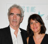 Raymond Domenech et sa compagne Estelle Denis lors de l'anniversaire des 10 ans de l'Etoile de Martin à l'hôtel Le Bristol à Paris. © Guirec Coadic/Bestimage