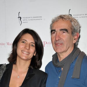 Estelle Denis et Raymond Domenech - Inauguration du restaurant 'La Petite Maison de Nicole' a l'hotel Fouquet's Barriere a Paris le 21 Janvier 2013.