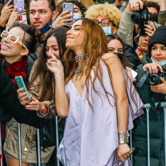 Bilal Hassani arrive au défilé Jean Paul Gaultier Haute-Couture Printemps/Eté 2022 dans le cadre de la Fashion Week de Paris. © Veeren-Clovis/Bestimage