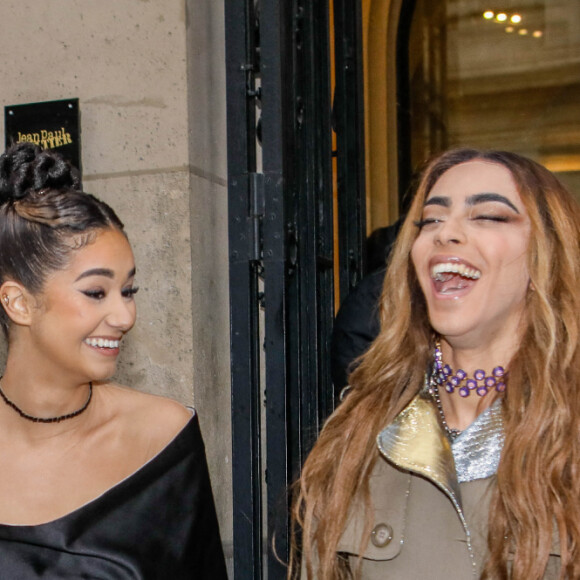 Léna Mahfouf (Léna Situations) et Bilal Hassani à l'issue du défilé Jean Paul Gaultier Haute-Couture Printemps/Eté 2022 dans le cadre de la Fashion Week de Paris. Le 26 janvier 2022. © Veeren-Clovis/Bestimage