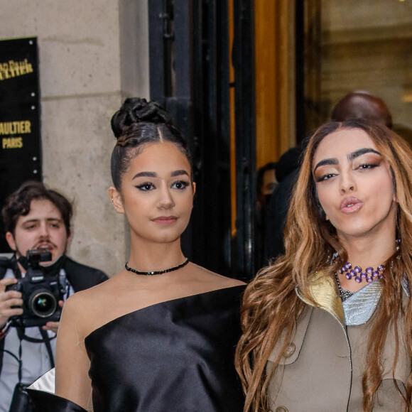 Léna Mahfouf (Léna Situations) et Bilal Hassani à l'issue du défilé Jean Paul Gaultier Haute-Couture Printemps/Eté 2022 dans le cadre de la Fashion Week de Paris. Le 26 janvier 2022. © Veeren-Clovis/Bestimage